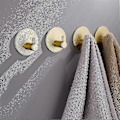 Miniatyrbild 1 av 5: Badrumskrokar Självhäftande Guld - 4-pack Handdukskrokar Väggkrokar Klädkrokar Starkt Fäste 4.5*-i Lager