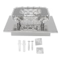 Miniatyrbilde 1 av 8: LED-taklampe 3 lysfarger moderne dekorative firkantede falske krystall mini lysekrone for stue korridor 85‑265V