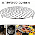 Pikkukuva 1 / 4: 304 Ruostumaton teräs pyöreä grilliverkko - Grilli BBQ Verkot Jäähdytysteline Höyryuuni 180mm