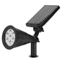 Miniatyrbilde 3 av 8: 7LED solcellelys intelligent utendørs hagespotlys plenlampe landskapsbelysning svart hvitt lys