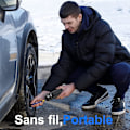 Pikkukuva 4 / 5: Kannettava minikompressori autoille ja pyörille - Musta, automaattinen pysäytys, sopii amerikkalaisiin ja Schrader-venttiileihin