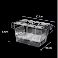 Pikkukuva 2 / 5: Poikimishuone, - 3 in 1 Akvaario Kalan Kasvatusallas Kannella, Kelluva, Läpinäkyvä 20,5x9,9x9,5 cm