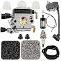 Miniatyrbillede 1 af 5: Tændspole Karburator Kit kompatibelt med Fs80R Fs85 Fs80 Hs80 Ht75 Hs75 Hs85 Km85 Karburator