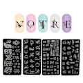 Miniatyrbillede 6 af 8: Neglestempling plader Stencils Mønster DIY Negle Printing Stempling skabelon Manicure Tool13-16