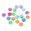Miniatyrbillede 3 af 8: 20 stk Dragon Scale Resin Flat Cabochons Lyse farver 12mm Dome Cabochons Gems til DIY Halskæder Armbånd Øreringe