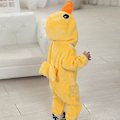 Miniatyrbillede 2 af 5: Dinosaur Onesie med Hætte til Småbørn - Dyr Kostume til Børn Halloween 24-30 Måneder Gul