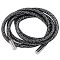 Miniatyrbillede 5 af 8: Rhinestone Reb 6 mm Bredde Shiny Glitter Dekorativ Snor Trim Tilbehør til Sko Tøj Sort Mesh Hvid Rhinestones 120 cm Længde
