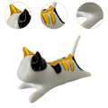 Miniatyrbillede 3 af 5: Calico Kat Ornament Gavehåndværk 3 Farve Syning til Have Kontor Pejs gul