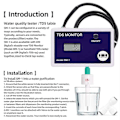 Miniatyrbild 4 av 5: TDS-mätare LCD Online Vattenkvalitetsmätare 0-9990PPM Detektion Vatten TDS-monitor Inlopp Utlopp Test f