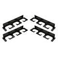 Miniatyrbillede 7 af 8: 4 stk. fiske stang holder robust pladsbesparende stilfuld holder 6 stænger vægmonteret fiskestang rack til indendørs udendørs sort