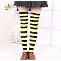 Pikkukuva 5 / 5: 3 Paires de Chaussettes de Noël pour Femmes, Haut Haut, Style Simple, Rouge Blanc, Rouge Noir et Jaune Noir