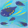 Miniatyrbild 5 av 5: Leksaker för dykning i poolen för barn, undervattensleksaker för poolen, Stingray undervattensglidare självgående