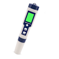 Pikkukuva 1 / 5: 5-in-1 elektroninen pH-mittari, mittaa pH:n, TDS:n, EC:n, suolapitoisuuden ja lämpötilan, vedenlaadun testaaja, LCD-näyttö ja lukutarkkuus