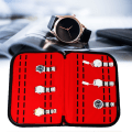 Miniatyrbillede 2 af 8: 20 Slot PU Lint Watch Opbevaringsboks Organizer Lynlås Collection Case Container Decoration