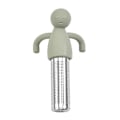 Miniatyrbillede 1 af 5: 2 stk. te-infuser sæt i rustfrit stål og silikone, hængende tefilter te-infuser til løs te silikone te-infuser (lysegrå)