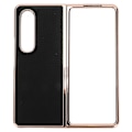 Miniatyrbilde 3 av 8: Sammenleggbart telefondeksel til Samsung Galaxy Z Fold 4 Nano galvanisert lær Stjernemønster Anti-ripe Telefonbeskyttelsesveske Svart