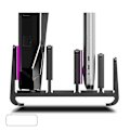 Miniatyrbillede 2 af 5: 4-i-1 Vertikal Laptop Stand Holder Justerbar Desktop Notebook Dockingstation