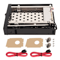 Miniatyrbilde 1 av 8: 2,5 tommers SSD HDD intern SATA-skuffløs varm bytte mobil stativbur for dobbel 2,5 tommers SSD HDD støtte SATA I II III 6 Gbps HDD-skuff