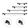 Miniatyrbillede 5 af 5: Undervands nedsænket LED-akvarielys med kontrol og timer - blå/hvid, 19 cm, 3,6W