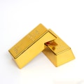 Miniatyrbilde 4 av 8: Simulering Gold Bar Bullion Dørstopper Gull Murstein Hjem Dørstopper