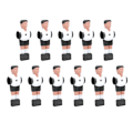 Miniatyrbillede 1 af 8: 11 stk. 1,4 m bordfodboldspiller udskiftningsmand bordfodboldspil maskine tilbehør