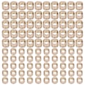 Miniatyrbillede 2 af 8: 100 stk. 2mm/2,5mm firkantede perler til smykkefremstilling DIY armbåndsfremstilling perler tilbehør