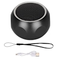 Pikkukuva 1 / 8: Mini kannettava Bluetooth-kaiutin, söpö pieni langaton kaiutin, jossa rannehihna suihkuun, pyörään, autoon, matkustamiseen, musta