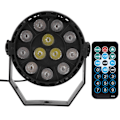 Miniatyrbilde 7 av 8: 12 LED-brikker Spotlight RGB Lydkontroll Scenelys med Fjernkontroll for Fest KTV EU 90-240V