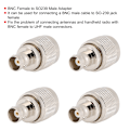 Miniatyrbillede 8 af 8: 4 stk BNC hun til SO239 hanadapter RF koaksial koaksialstik