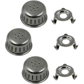 Miniatyrbillede 1 af 5: 3 Par 2i1 Aluminium Trykkoger Relief Jigger Ventil Reservedel Rustfrit Stål
