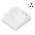 Pikkukuva 1 / 8: USB-latauskeskitin 6 porttia 2 langatonta puhelimen latausasemaa QC 3.0 USB C -telakka useilla laitteilla LCD-näytöllä UK-pistoke