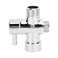 Miniatyrbillede 1 af 8: Brusehovedfordeler Kobber 7/8 US Standard Vægmonteret Varmt og Koldt Vand Kontrol Bruserarm Fordeler Ventil til Toilets Vask Sølv