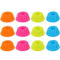 Miniatyrbillede 1 af 8: 12 stk. Mini græskar silikone cupcake bageforme nonstick wienerbrød muffinforme