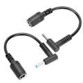 Pikkukuva 2 / 8: 2 kpl power muunnoksen kaapeli 7,4 x 5,0 mm naaras - 4,5 x 3,0 mm taivutettu uroskärki ja tappi HP Ultrabookille