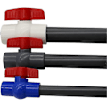 Pikkukuva 5 / 5: PVC Suora Liitin Palloventtiilille - PVC Suora Liitin - Liimattava Liitin Puutarha- ja Akvaariokasteluun (40mm, Harmaa)