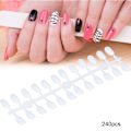 Miniatyrbillede 4 af 8: 240 stk. Runde falske neglespidser Gel Polish Farve Display Card Practice Palette Manicure Tool #02