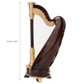 Miniatyrbilde 7 av 8: 25 cm miniatyr treharpemodell Musikkinstrumentmodell Musikalske gaver Dekor til hjemmet