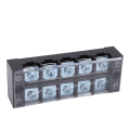 Miniatyrbillede 6 af 8: 2 stk Terminal Strip 45A 600V TB Fast Type PC Messing Dual Row Screw Terminal Block til distributionssystemer 5 Bits（4505）