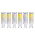 Pikkukuva 1 / 8: 6 kpl 90LED G9 -polttimo 9W 220V himmennettävä pehmeä lämmin valkoinen LED -polttimo kattokruunuun seinävalaisimeen