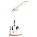 Miniatyrbillede 1 af 5: LED Skrivebordslampe med Penholder/Digitalt Ur Multifunktionel Skrivebordslæselampe til Husholdning Børneværelse C