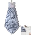 Miniatyrbillede 4 af 5: 3 stk. Chenille Håndklæder - Små Håndklæder med Hængeløkke, Super Bløde Chenille Kugle Håndklæder, Tykt Mikrofiber Håndklæde til Køkken og Badeværelse