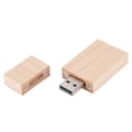 Miniatyrbilde 3 av 8: USB 2.0 tilpasset primitiv enkelhet lønn tre USB firkantet boks U Disk Flash Pen Drive (8G)