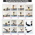 Miniatyrbilde 5 av 5: Yogamattebånd - Sklisikker justerbar bomullsreim for yogamatte, pilates, aerobic, fitness - Blå/lilla