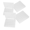 Miniatyrbillede 1 af 8: 4 stk. sytrådsspoler opbevaringsboks 25/36 gitter gennemsigtig plast spoler etui hjem sytilbehør