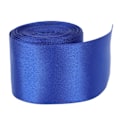 Miniatyrbillede 2 af 8: Satinbåndsrulle med dobbelt ansigt 5m/16,4ft Længde 38mm/1,5in Bredde DIY Polyester Gaveindpakningsbånd til Håndværk Hårpynt Blå