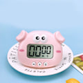 Miniatyrbillede 2 af 5: Dyretimer Student Magnetisk Digital 100 Minutters Tidsindstillet Nedtællingstimer Med Batteri til Køkken Peggy Pig