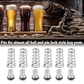 Miniatyrbillede 7 af 8: 6 stk. Universal Poppet Valve Fjedre Øl Dele Passer Til Kugle & Pin Lock Style Keg Post