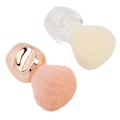 Miniatyrbilde 3 av 8: 2 stk. Sminke Blush Brush Profesjonell Bærbar Elegant Myk Syntetisk Fiber Løs Pudderbørste for Kvinner