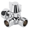 Miniatyrbilde 1 av 8: G1/2\" Dusj Treveis T-formet Adapter Vannomleder Kobling Toalett Bidet Vannseparator