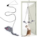Miniatyrbild 1 av 3: Kattfjäderleksaker, Infällbar Retleksak Hängande Interaktiva Leksaker för Innekatter Kattunge Lek Jaga Motion zd r trollslända